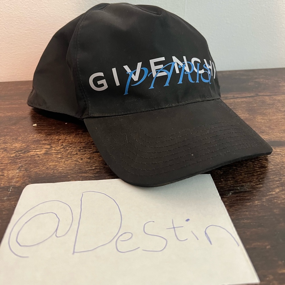 Authentic Givenchy Paris Font City Logo Cap